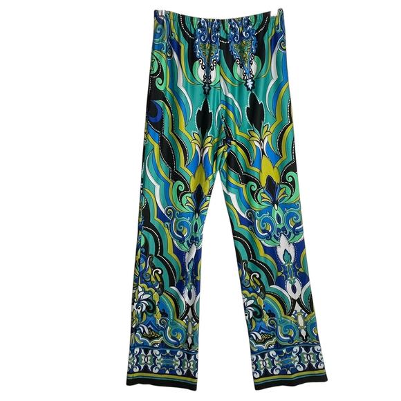 Melissa Paige XS Palazzo Pants Psychedelic Retro 70s Disco Funky Print USA - Picture 2 of 13